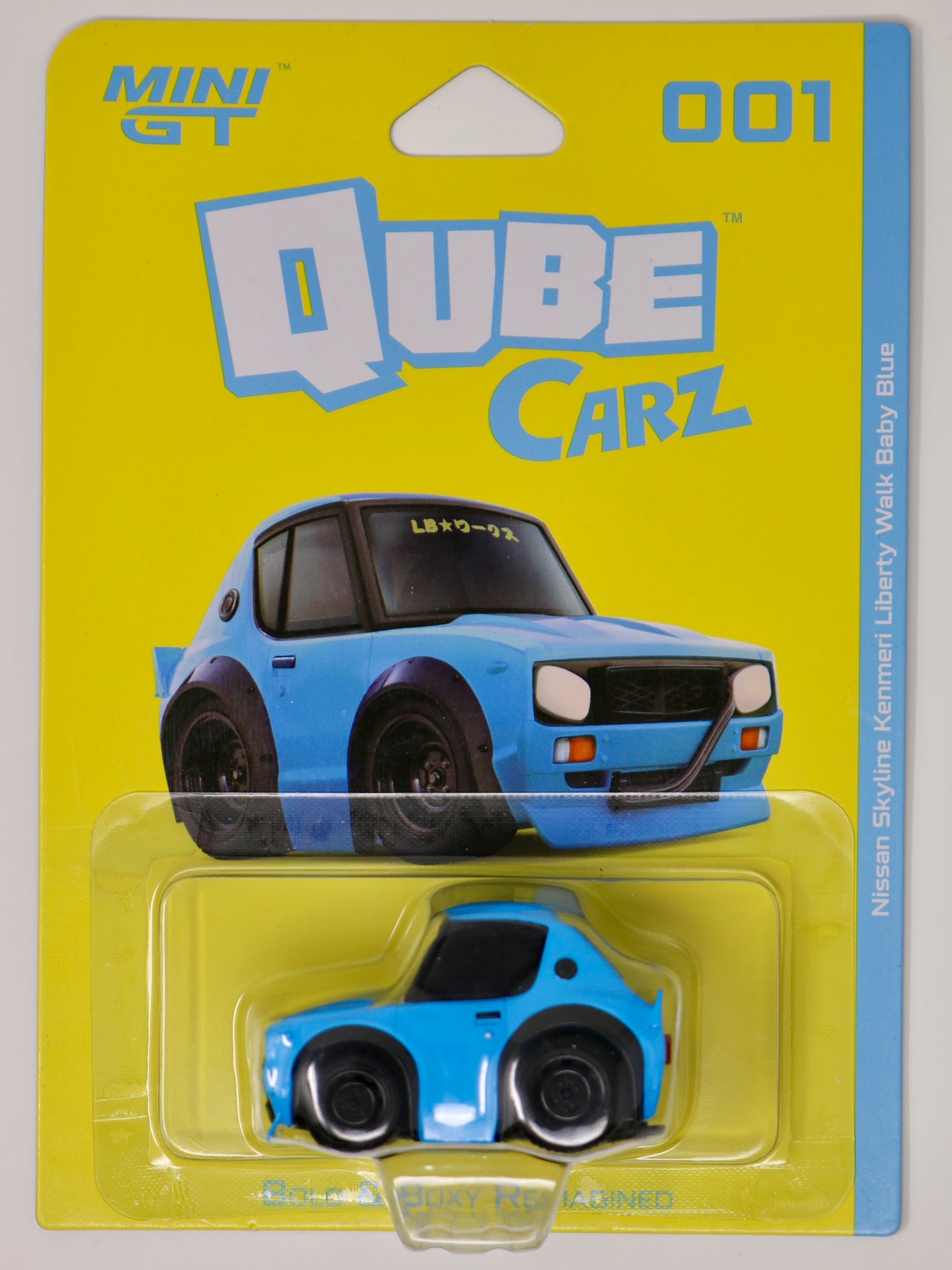 Mini GT | QubeCarz | Series 1 | Liberty Walk | Nissan Skyline Kenmeri Liberty Walk Baby Blue 