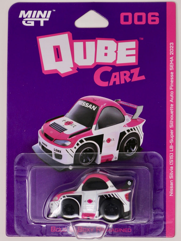 Mini GT | QubeCarz | Series 1 | Liberty Walk | Nissan Silvia (S15) LB-Super Silhouette Auto Finesse Sema 2024 
