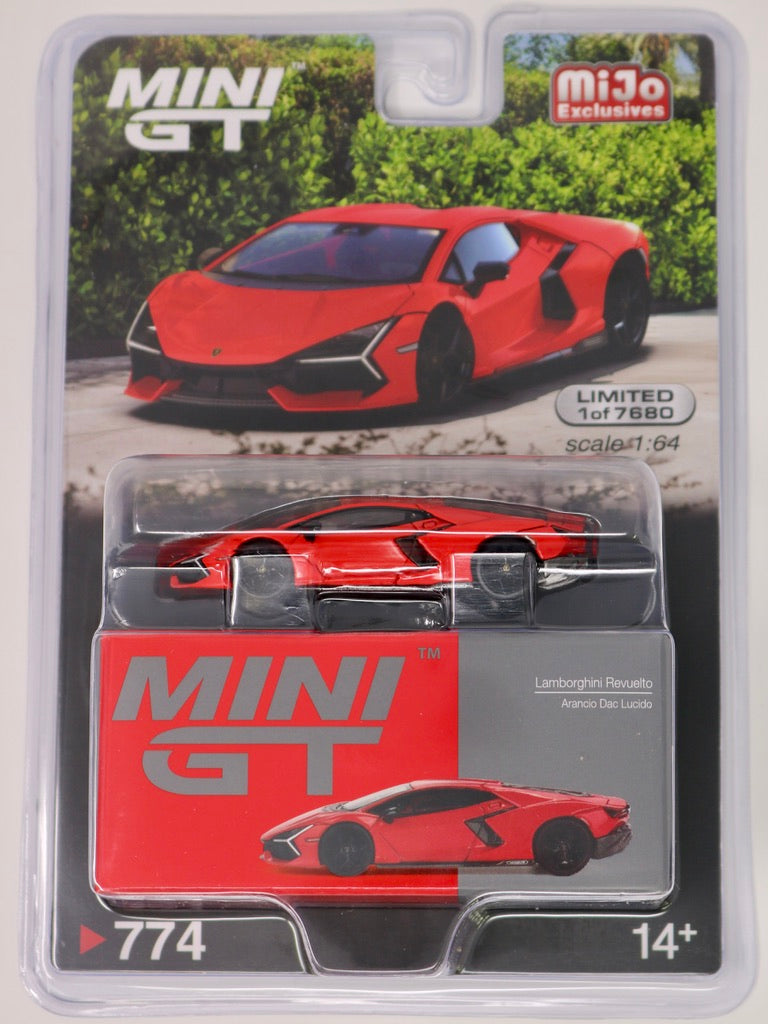 Mini GT | Mijo Exclusives | Lamborghini Revuelto | Arancio Dac Lucido | 
