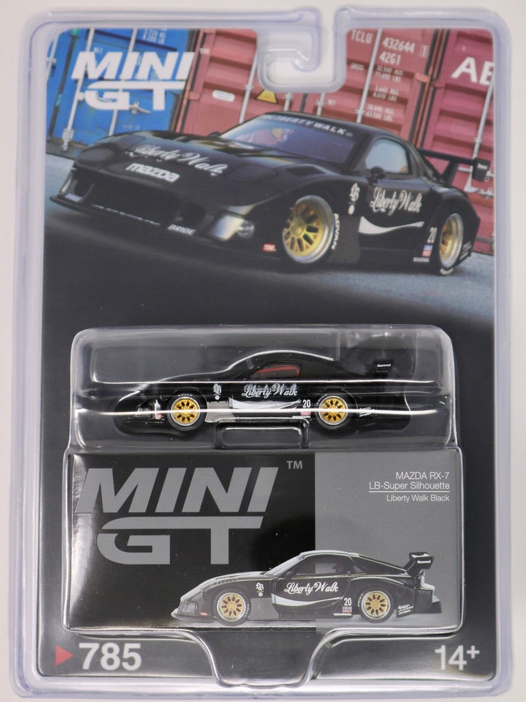 Mini GT | Mazda RX-7 LB-Super Silhouette | Liberty Walk Black | 