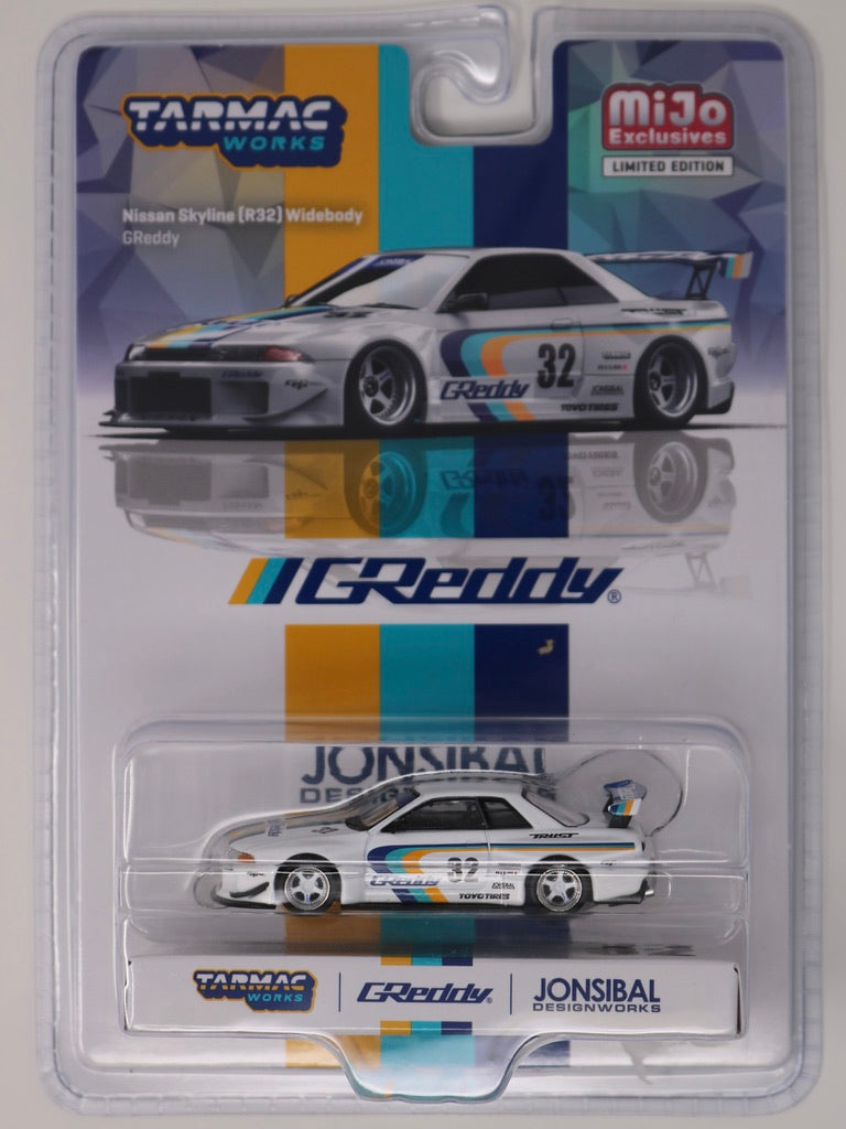 Tarmac Works | Mijo Exclusives | Jonsibal Designworks & GReddy | Nissan Skyline (R32) Widebody